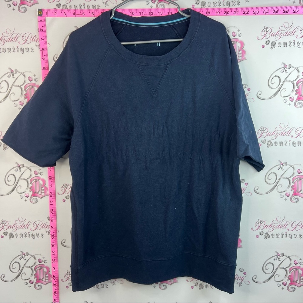 Lululemon Athletica Men’s Navy Short-Sleeve Crew Sweatshirt